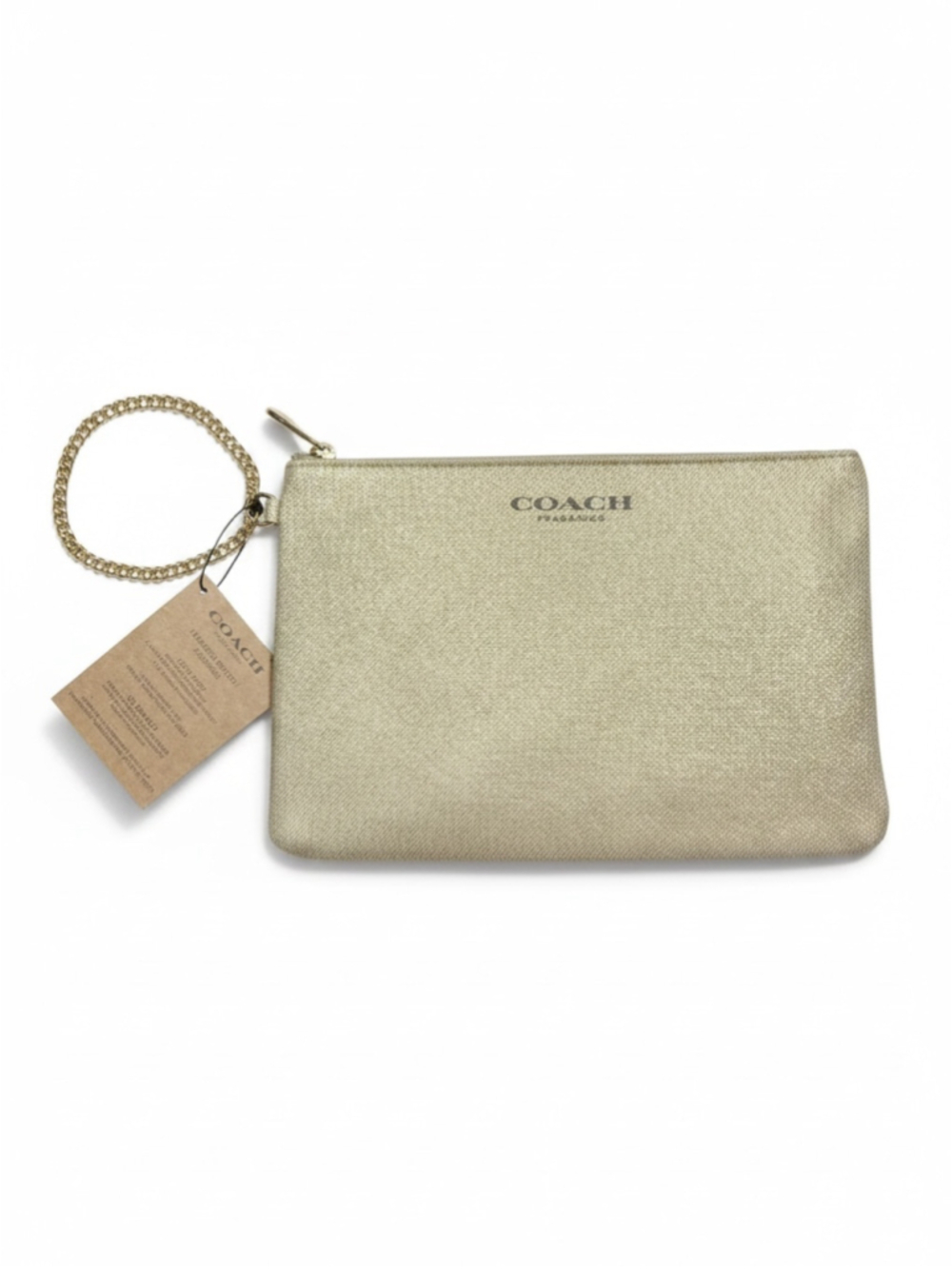 Women's Coach Fragrance Wristlet in Sparkly Gold
